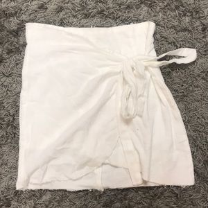 White mini skirt LF